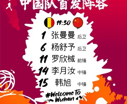 开云体育手机入口-中国女篮vs比利时首发：李月汝、韩旭、杨舒予、张曼曼、罗欣棫